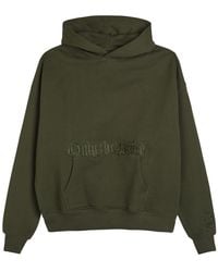 Only the Blind - Baroque Calligraphy Embroidered Hooded Cotton Sweatshirt - Lyst