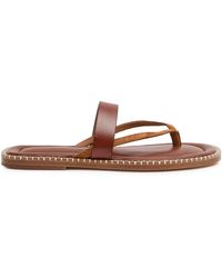 Dries Van Noten - Suede And Leather Sandals - Lyst