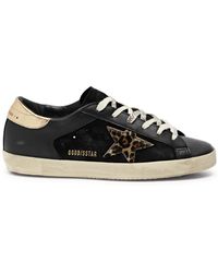 Golden Goose - Super-star Panelled Leather Sneakers - Lyst