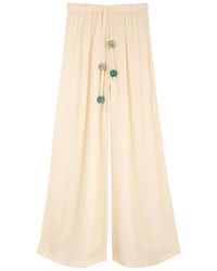 Baobab - Cala Wide-Leg Satin Trousers - Lyst