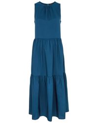 Eileen Fisher - Tiered Silk Midi Dress - Lyst