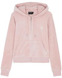 Juicy Couture - Classic Robertson Hooded Velour Sweatshirt - Lyst