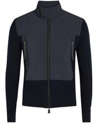 Moncler - Panelled Shell And Cotton-Knit Jacket - Lyst