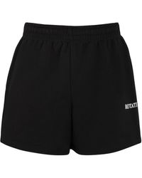 ROTATE SUNDAY - Logo-Embroidered Cotton Shorts - Lyst