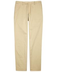 Polo Ralph Lauren - Taupe Slim-Leg Stretch Cotton Chinos, Chinos - Lyst