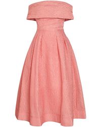 Rebecca Vallance - Adalyn Off-The-Shoulder Cloqué Midi Dress - Lyst