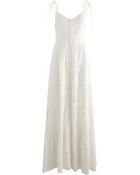 Alice + Olivia - Shantella Broderie Anglaise Cotton Maxi Dress - Lyst