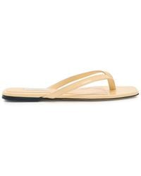 TOTEME - Patent Leather Flip Flops - Lyst