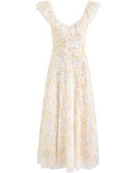 Needle & Thread - Ballerina Floral-Embellished Tulle Gown - Lyst
