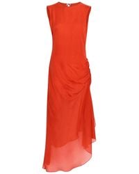 LIBEROWE - Enya Gathered Silk Maxi Dress - Lyst
