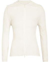 Issey Miyake - Twist Pleated Semi-Sheer Chiffon Top - Lyst