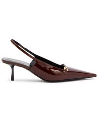 Saint Laurent - Patent Leather Horsebit Slingback Pumps - Lyst