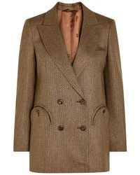 Blazé Milano - Everyday Jacquard Silk And Wool-Blend Blazer - Lyst