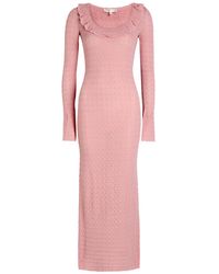 LoveShackFancy - Tawnie Fine-Knit Midi Dress - Lyst