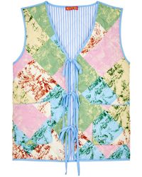 Kitri - Gladys Reversible Quilted Printed Gilet - Lyst