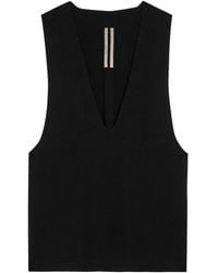 Rick Owens - V-Neck Cashmere And Wool-Blend Tank Top - Lyst