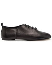 Maison Margiela - Tabi Lace-Up Leather Ballet Flats - Lyst