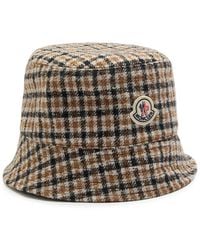 Moncler - Reversible Houndstooth Wool-Blend Bucket Hat - Lyst