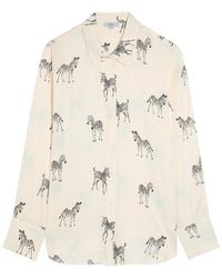 Rails - Saige Printed Satin-Twill Shirt - Lyst
