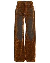 Acne Studios - Burnout Straight-Leg Canvas Trousers - Lyst