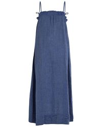 Eileen Fisher - Striped Cotton Midi Dress - Lyst