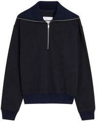 Jil Sander - Half-Zip Cotton Polo Sweatshirt - Lyst