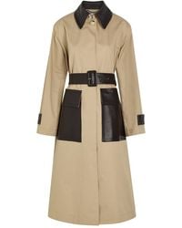 JOSEPH - Zaman Belted Leather And Cotton Coat - Lyst