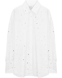 GIUSEPPE DI MORABITO - Crystal-Embellished Stretch-Cotton Shirt - Lyst