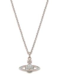 Vivienne Westwood - Mini Bas Relief Pendant Crystal-Embellished Orb Necklace - Lyst