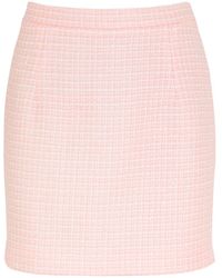 Alessandra Rich - Sequin-embellished Tweed Mini Skirt - Lyst