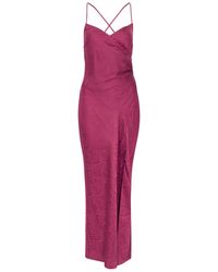 PAIGE - Laci Floral-jacquard Silk-satin Maxi Slip Dress - Lyst