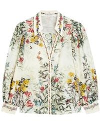Alice + Olivia - Charis Floral-Print Cotton-Blend Blouse - Lyst