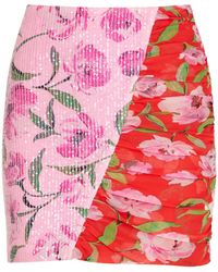 ROTATE SUNDAY - Rotate Birger Christensen Floral-Print Stretch-Tulle Mini Skirt - Lyst