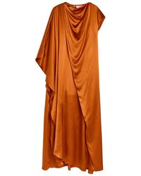 ROKSANDA - Hiba Asymmetric Draped Silk Maxi Dress - Lyst