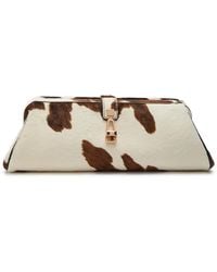 Gabriela Hearst - Paola Cow-Print Calf-Hair Clutch - Lyst