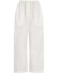 Studio Nicholson - Drawstring Straight-Leg Cotton Trousers - Lyst