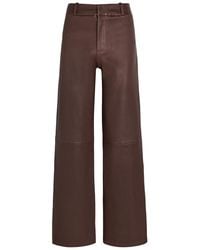 Arma - Marina Wide-Leg Leather Trousers - Lyst