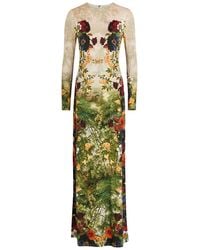Alice + Olivia - Delora Floral-Print Jersey Maxi Dress - Lyst