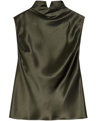 Nanushka - Colson Draped Satin Top - Lyst