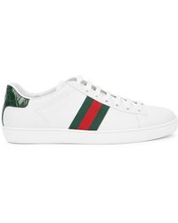 Gucci - New Ace Leather Sneakers - Lyst
