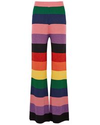 Olivia Rubin - Ali Striped Metallic-knit Trousers - Lyst