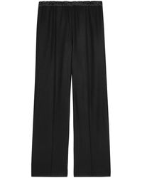 Vince - Satin-Trim Straight-Leg Trousers - Lyst