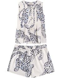 Desmond & Dempsey - Jag Printed Cotton Pyjama Set - Lyst