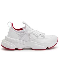 Christian Louboutin - Trailnrun Panelled Mesh-Knit Sneakers - Lyst