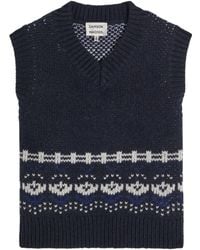Damson Madder - Rhona Fair Isle Wool Vest - Lyst
