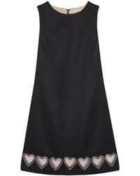 Alice + Olivia - Cade Heart Embellished Satin Mini Dress - Lyst