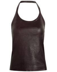 Stouls - Cherry Halterneck Stretch-Leather Top - Lyst