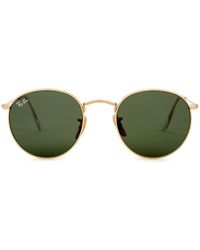 Ray-Ban - Tone G-15 Round-Frame Sunglasses, Sunglasses, Lenses, Designer Sunglasses 100% Uv Protection - Lyst