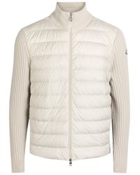 Moncler - Quilted Shell And Knit Jacket - Lyst