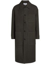 Loewe - Anagram Houndstooth Wool And Silk-Blend Coat - Lyst